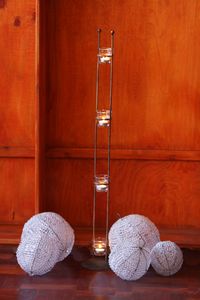 4 Tier tealight tower + tealight glass candles. Solid crystal balls